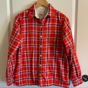 LL Bean Fleece Lined Shirt Jacket Size Small
